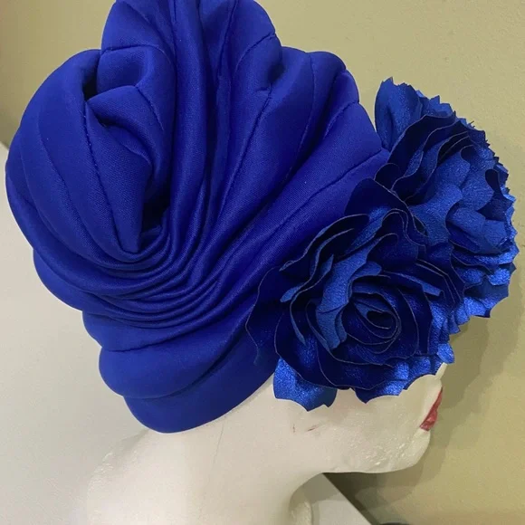 Gorgeous Turban Dress Hat by Harriet Rosebud N Y Me being me wearing a classic Harriet Rosebud hat. This hat  main image 4